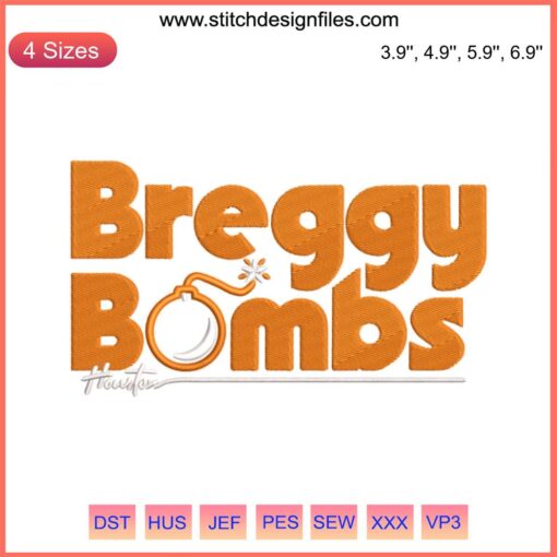 "Alex Bregman Breggy Bombs Embroidery Design, Houston Astros Machine Embroidery File, MLB star themed pattern"
