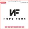 NF Hope Tour Embroidery design featuring NF rapper's logo, ideal for machine embroidery files, trendy fashion accessory.