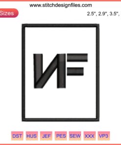 NF American Rapper Logo Embroidery Design File | Hip Hop Music Embroidery Pattern | Digital Download