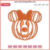 Pumpkin Minnie Halloween Embroidery File: Festive Mickey & Minnie Couple Machine Embroidery Design for Halloween Crafts.