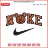 Mickey Pumpkin x Nike Embroidery Design: Halloween-themed Mickey & Minnie pattern for embroidery files.