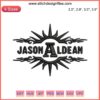 Jason Aldean Logo Embroidery Design: Ready-to-digitize file for country music-themed embroidery projects.