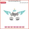 Elegant angel embroidery design with intricate wings, perfect for premium machine embroidery projects. #EmbroideryDesign #DigitalFile