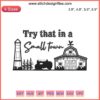 Jason Aldean Country Music Embroidery Design File featuring "Try That In A Small Town" text with Western-themed graphics.