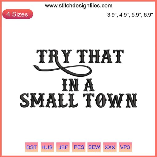 Small Town Embroidery Design – Instant Download, charming American small-town scene, detailed stitching, home decor pattern.