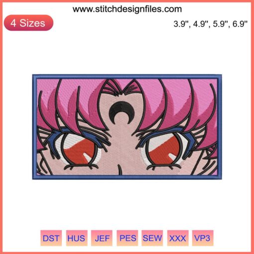 Chibiusa Sailor Moon Embroidery Design | Instant Download File | Cute Anime Character in Pink Dress | Craft DIY Project