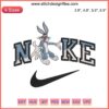 Bugs Bunny Nike Embroidery Design: Looney Tunes Cartoon Machine Embroidery File, Character in Sneakers.