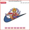 Swoosh Logo x Luffy Gear 5 Embroidery Design File | One Piece Anime Inspired Digital Artwork