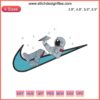 Swoosh Astronaut Embroidery Design: Nike-Inspired Machine Embroidery File, Space Theme, Unique DIY Apparel Design