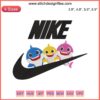 Nike Baby Shark Funny Embroidery Design: Cute baby shark dance, machine embroidery file, perfect for kids' apparel.