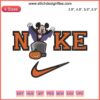 Nike Mickey Mouse Bat Embroidery, Disney Halloween Design: Flying Mickey as a playful bat, perfect for festive attire embellishments.