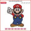 Super Mario Embroidery Design: Mario cartoon in vibrant threadwork, perfect for embroidery projects | Digital Embroidery File