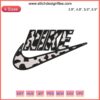 Nike Cow Print Embroidery Design, Inspired Nike Digitized Embroidery File, Unique Cow Pattern, Nike Logo Stitch File