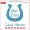Ken Barbie Mojo Dojo Casa House Embroidery File, Digitized Design, Vibrant Ken Doll Graphic for DIY Embroidery Projects.
