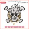 Luffy Gear 5 Jolly Roger Embroidery Design, One Piece Anime Digitizing File, Unique Anime Embroidery Pattern
