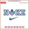 Toronto Maple Leafs embroidery file, featuring NHL hockey logo, designed for Nike gear machine stitching enthusiasts.