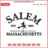 "Salem Est 1626 Embroidery Design: Halloween 2023 Digitizing File, Spooky Text & Graphics for DIY Projects"