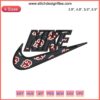 Nike x Akatsuki Embroidery Design featuring Naruto anime elements; machine embroidery file with Akatsuki cloud logo.