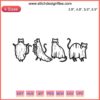 Embroidered ghost cat design, Halloween embroidery pattern, funny digitizing file, cute spooky craft project, Halloween decor.