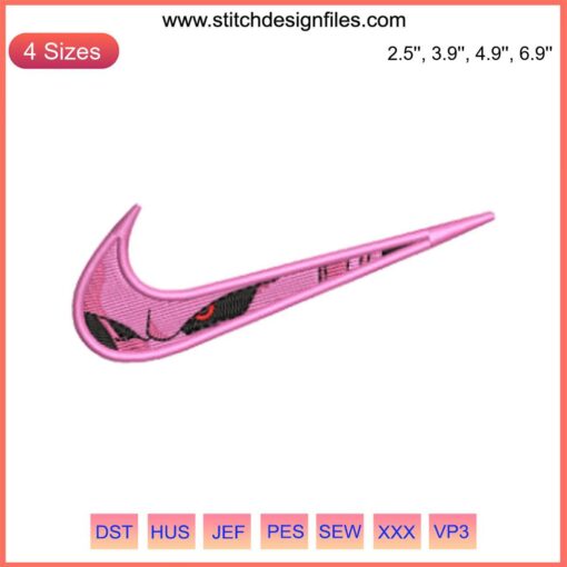 Majin Buu Swoosh Embroidery Design - Dragon Ball Anime Digitizing File, Vibrant Embroidery Pattern, Embroidery Machine Design