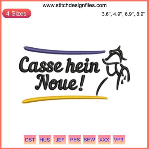 Casse Hein Noue Embroidery Design File featuring intricate floral pattern with vibrant colors, suitable for fabric embellishment.