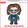 Chibi Chucky Embroidery Design – Halloween Horror Embroidery Digitizing File featuring cute Chucky character stitching pattern.