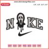 Scream Ghost Head Embroidery Design for Nike Halloween Movie Embroidery Digitizing File - Spooky Apparel Pattern