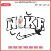Nike Halloween Ghost Witch Embroidery Design | Trendy Digitizing File | Halloween Embroidery | Witch Hat & Ghost Stitching