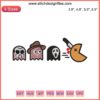 Pacman Halloween Character Embroidery Design | Scary Pacman Embroidery Digitizing File for Horror Movie Theme Sewing Projects