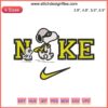 Super Snoopy x Nike Embroidery Design featuring Snoopy & Woodstock digital file, perfect for embroidery enthusiasts.