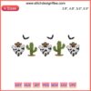 "Cowboy Ghost Cow Embroidery Design: Halloween-themed digitized file featuring a whimsical cowboy hat-wearing ghost cow."