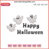 Ghost Happy Halloween Embroidery Design, 2023 Embroidery File, Spooky Digital Pattern, Halloween Elements, Cute Ghost Artwork