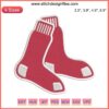 Boston Red Sox Logo Embroidery Design: Classic red "B" on navy blue background, perfect for baseball stitching projects.