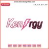 Ken and Barbie "I Am Kenough" pink embroidery design featuring Ken iconography, ideal for digitizing projects and crafts.