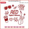 Taylor Swift Red Album Embroidery Design for The Eras Tour, Digitized File, Perfect for Custom Stitching Projects