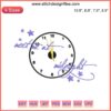 Taylor Swift "Meet Me At Midnight" embroidery digitizing file featuring intricate stitching pattern design.
