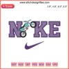 Motorbike Nike Embroidery Design, featuring dynamic sports stitching with the iconic Nike swoosh, perfect for apparel embellishment.