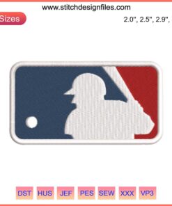 Major League Baseball Logo Embroidery Design | MLB Baseball Digital Stitching | Official MLB Logo Embroidery Pattern