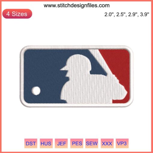 Major League Baseball Logo Embroidery Design | MLB Baseball Digital Stitching | Official MLB Logo Embroidery Pattern