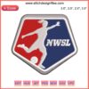 Embroidery design featuring the NWSL logo in digital stitching, perfect for soccer enthusiasts and sports apparel customization.