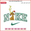 Nike Dog Christmas Embroidery Design | Festive Dog Embroidery File | Xmas Nike Stitching Pattern | Holiday Canine Stitch Template