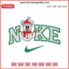 Nike Snowman Mickey Mouse Embroidery Design: Nike Christmas digitizing file featuring Mickey Mouse as a snowman.