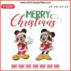 Christmas Mickey and Minnie Embroidery Design: Festive digital stitching of Disney characters, perfect for holiday crafts.