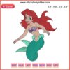 Mermaid Ariel Embroidery Design | The Little Mermaid Digital Stitching | Intricate Disney Princess Pattern for Craft Projects