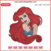 Disney Princess Ariel Embroidery Design: Vibrant Little Mermaid Digital Stitching, Perfect for Embroidery Enthusiasts