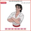 Prince Eric embroidery design: Disney's Little Mermaid character, detailed digital stitching, perfect for DIY projects.