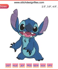 Stitch Disney Funny Embroidery Design - Lilo & Stitch Cartoon Digital Stitching, Cute Character for DIY Crafts