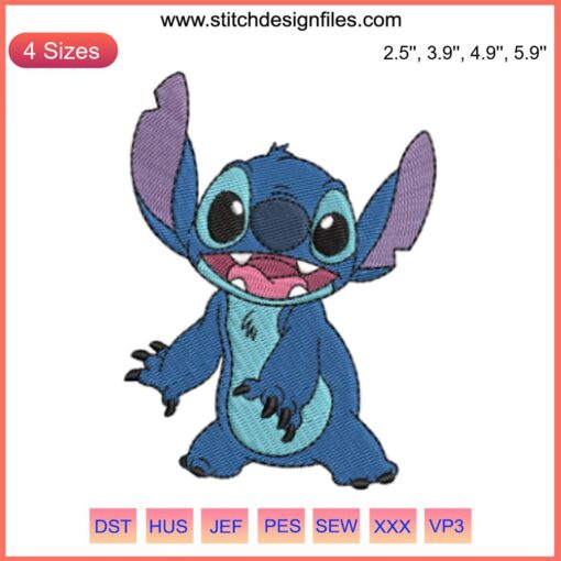 Stitch Disney Funny Embroidery Design - Lilo & Stitch Cartoon Digital Stitching, Cute Character for DIY Crafts