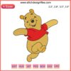 Winnie the Pooh embroidery design, digitized file, Disney's Winnie the Pooh, funny embroidery pattern, download.