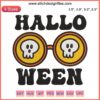 Skull Halloween Glasses Embroidery Design featuring intricate horror-themed digital stitching, perfect for spooky projects.